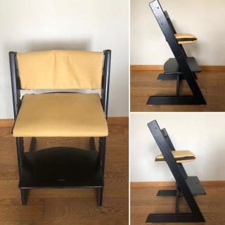 Sedák  (polstr) na rostoucí židli Stokke Tripp Trapp Len 100%, se zátěrem: Hořčicově žlutá, Stokke Tripp Trapp - rozměr: opěradlo