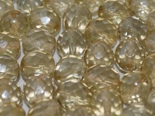 Broušené korálky 12mm, barva krystal s úpravou 00030/23501 Balení: 1 ks