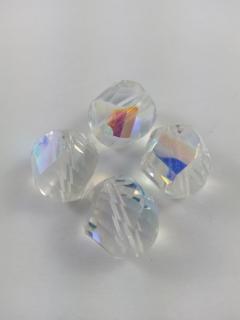 Broušené korálky 16mm, tvar žaluzie, barva crystal s AB 00030/28701 Balení: 1 ks