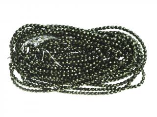 Broušené korálky 4mm, barva černá s úpravou 23980/70829 Balení: 1 ks
