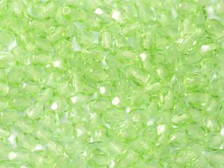 Broušené korálky 4mm, barva světle zelená 50800 Balení: 1 ks