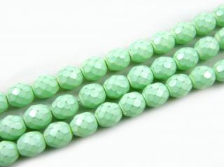 Broušené korálky 8mm, barva pastelová světle zelená 00030/77454 Balení: 30 ks