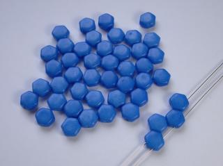 Dvoudírkové korálky Hexagon 6mm, barva tmavě modrá Balení: 30 ks