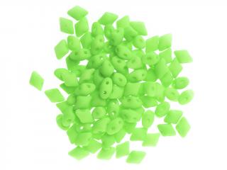 Dvoudírkové korálky Vario 5x3mm, barva fosforová zelená Balení: 10 g (cca 120 ks)