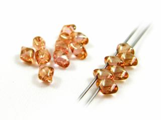 Dvoudírkové korálky Vario 5x3mm, barva oranžová Balení: 10 g (cca 120 ks)