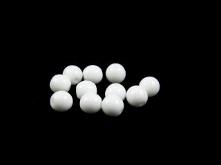 Mačkané korálky kuličky 6mm, barva bílá 02010 Balení: 1 ks