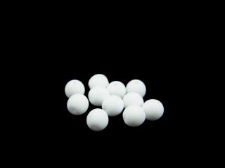 Mačkané korálky kuličky 6mm, barva bílá 02010-mat Balení: 1 ks