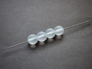 Mačkané korálky kuličky 6mm, barva crystal 00030/84110-mat Balení: 1 ks
