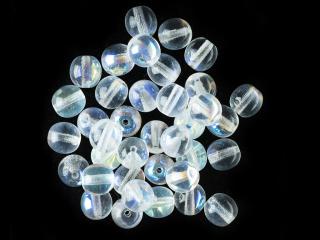 Mačkané korálky kuličky 6mm, barva crystal s AB 00030/28701 Balení: 1 ks