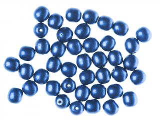 Mačkané korálky kuličky 6mm, barva modrá 40040 Balení: 1 ks