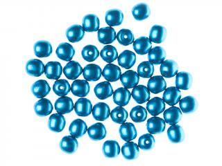 Mačkané korálky kuličky 6mm, barva světle modrá 40038 Balení: 1 ks
