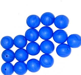 Mačkané korálky kuličky 8mm, barva modrá 31030 Balení: 1 ks