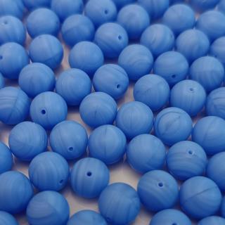 Mačkané korálky kuličky 8mm, barva modrá 31030-mat-84110 Balení: 1 ks