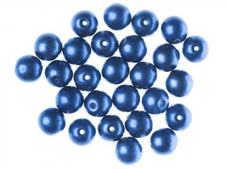 Mačkané korálky kuličky 8mm, barva modrá 40040 Balení: 1 ks