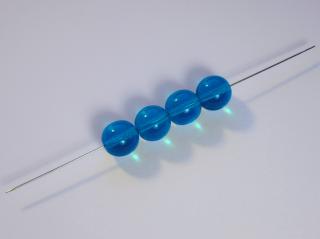 Mačkané korálky kuličky 8mm, barva modrá 60010 Balení: 1 ks