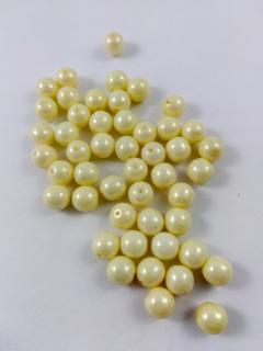 Mačkané korálky kuličky 8mm, barva perleťová žlutá 02010/14483 Balení: 1 ks