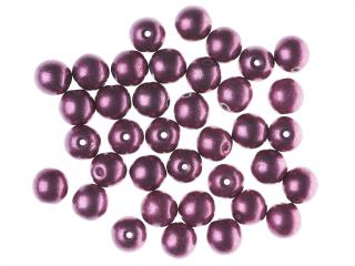 Mačkané korálky kuličky 8mm, barva růžovo-fialová 40027 Balení: 15 ks