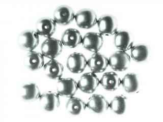Mačkané korálky kuličky 8mm, barva stříbrná 01700 Balení: 15 ks