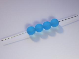 Mačkané korálky kuličky 8mm, barva světle modrá 60010-mat Balení: 1 ks