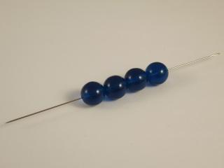 Mačkané korálky kuličky 8mm, barva tmavě modrá 60080 Balení: 1 ks
