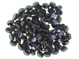 Mačkané korálky pohanka 5mm, barva fialovo-černá Balení: cca 100 ks-10 gr