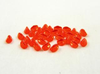 Mačkané korálky pohanka 5mm, barva oranžovo-červená Balení: 1 ks