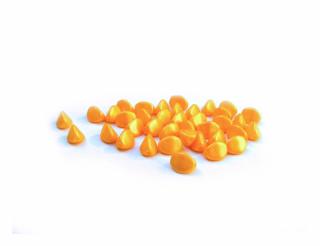 Mačkané korálky pohanka 5mm, barva světle oranžová Balení: 1 ks