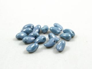 Mačkané korálky Teet 4x6mm, barva modrá Balení: cca 50 ks 7 gr.