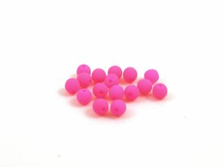 Neonové korálky 4mm, barva růžová Balení: 50 ks
