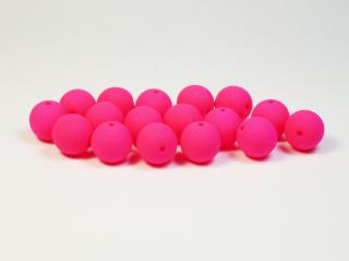 Neonové korálky 8mm, barva růžová Balení: 1 ks