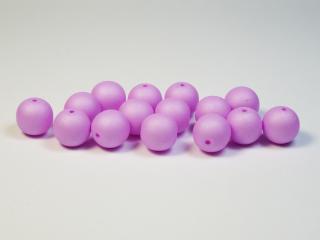 Neonové korálky 8mm, barva světle fialová Balení: 15 ks