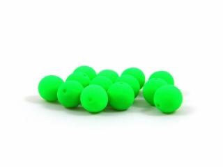 Neonové korálky 8mm, barva zelená Balení: 15 ks