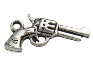 Přívěsek pistole, barva starostříbro Balení: 1 ks