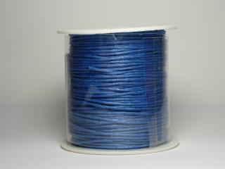 Vosková šňůra 1mm, barva modrá Balení: 1 balení = 91 m
