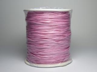 Vosková šňůra 1mm, barva růžová Balení: 1 balení = 91 m