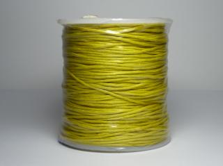 Vosková šňůra 1mm, barva žlutá Balení: 1 balení = 91 m