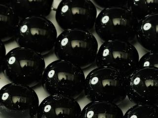 Voskové perle 10mm, barva černá Balení: 1 ks