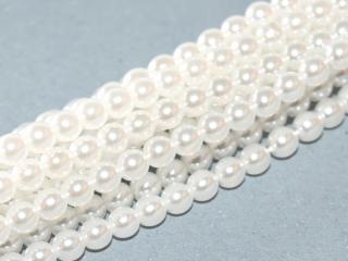 Voskové perle 4mm, barva bílá Balení: 1 ks