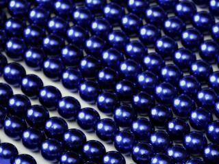 Voskové perle 4mm, barva modrá Balení: 1 ks