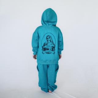 Mary hoodie kids Barva: Tyrkysová, Velikost: 3
