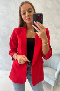 Elegantní sako červené Velikost: One size, Barva: Červená
