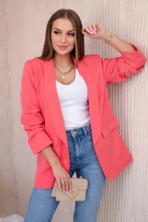 Elegantní sako s klopami Lexi malina Velikost: univerzální