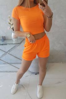 Komplet Mia oranžový neon Velikost: One size, Barva: Oranžová