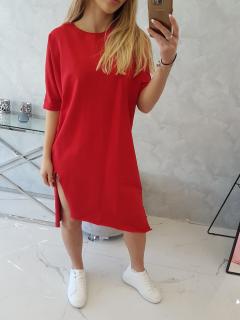 Oversize šaty červené Velikost: One size, Barva: Červená