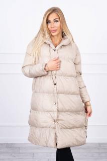 Prošívaná zimní bunda Terry béžová Velikost: L/XL, Barva: Béžová