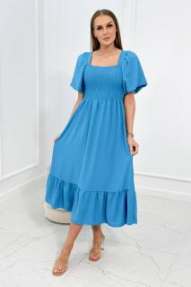 Šaty Marianne tyrkysové Velikost: One size, Barva: Modrá