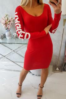 Šaty Ragged červené Velikost: One size, Barva: Červená