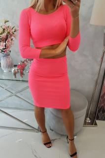 Souprava top+sukně neon Velikost: One size, Barva: Růžová neonová