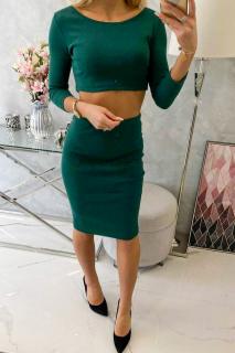 Souprava top+sukně zelená Velikost: One size, Barva: Zelená