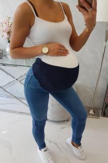 Těhotenské džíny modré Velikost: 2XL, Barva: Modrá